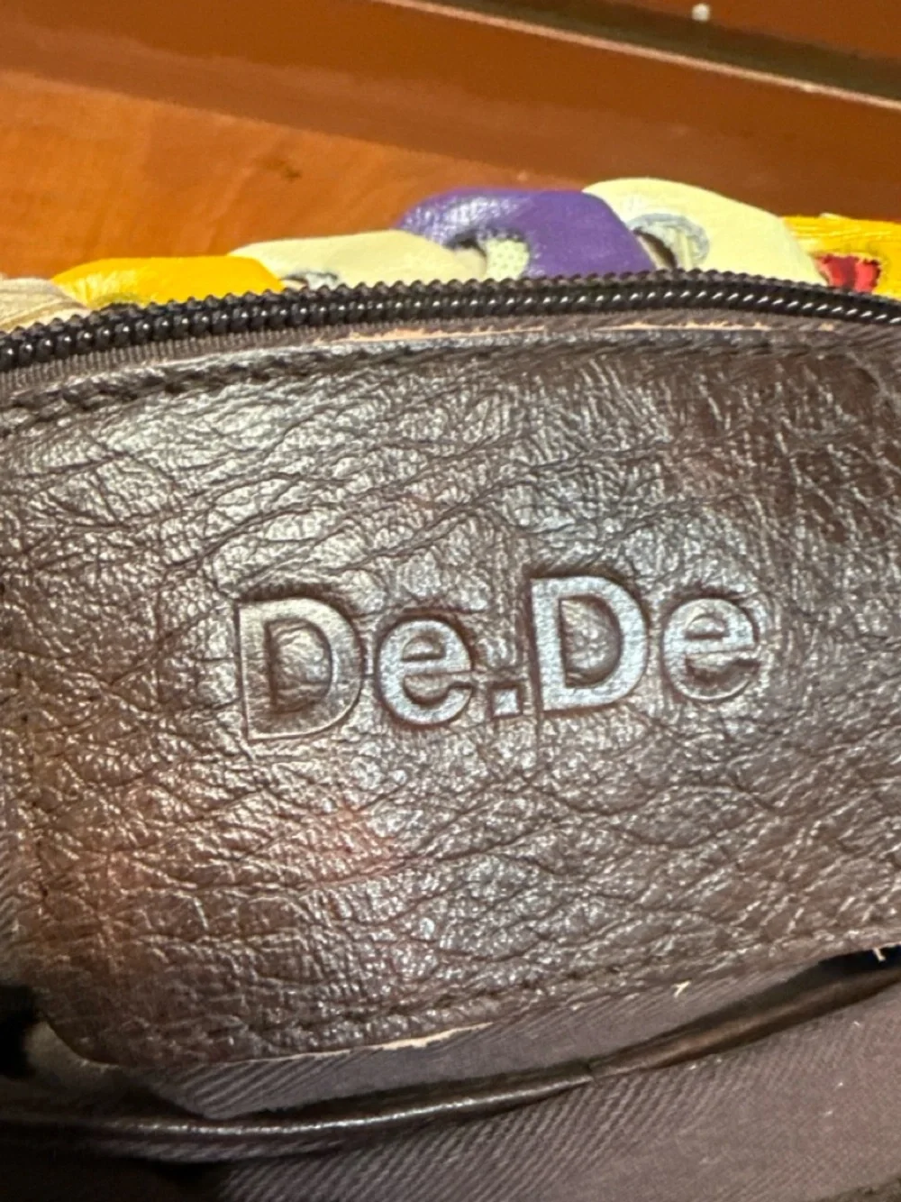 De. De Artisanal Colorful Multicolor Woven Leather Clutch - Picture 2 of 6
